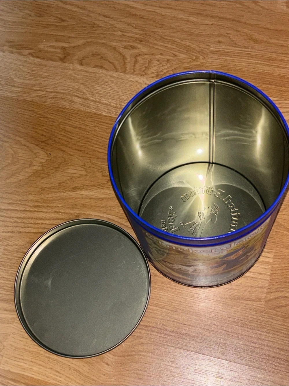 Cracker Jack Decorative Tin Canister - Red & Blue